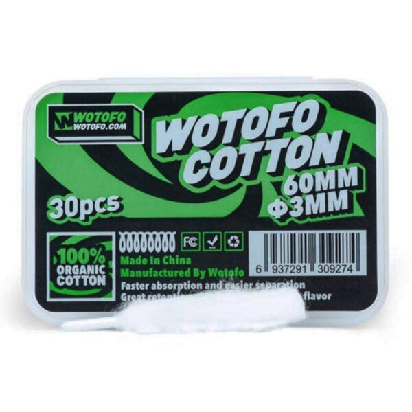 Wotofo Agleted organikus vatta 3mm 30db