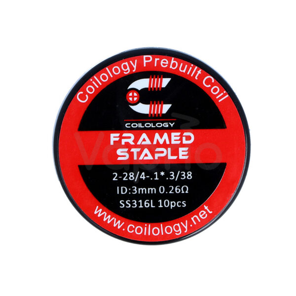 Coilology Framed Staple, SS316L - 10db - előretekert spirálok