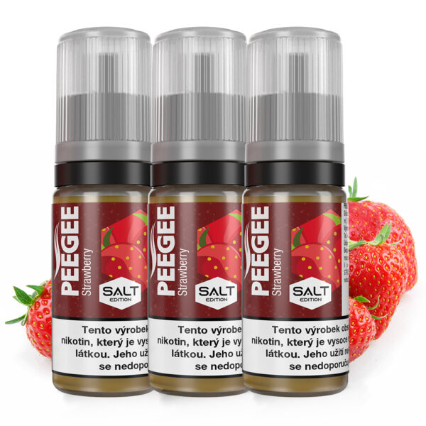 PEEGEE Salt - Strawberry (Eper) E-Liquid 3x10ml