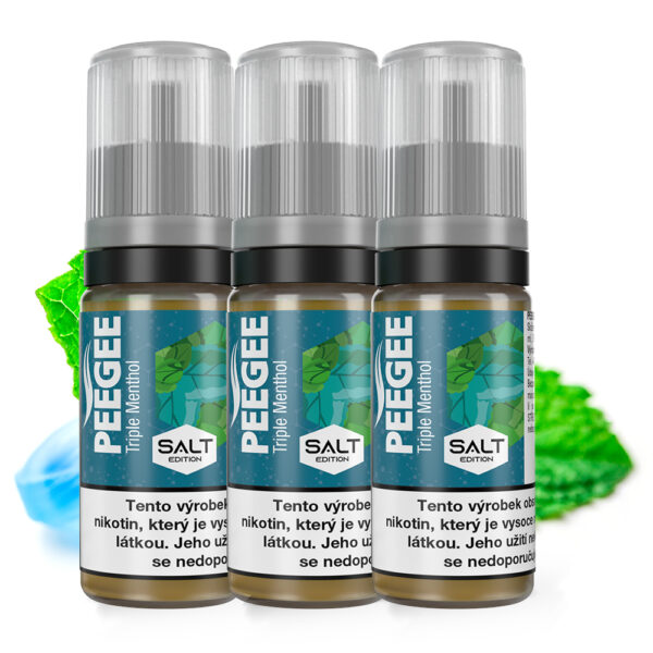PEEGEE Salt - Triple Menthol (Tripla Mentol) E-Liquid 3x10ml