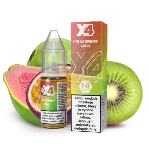 X4 Bar Juice Salt - Kiwi Passionfruit Guava (Kivi Marakuja Guava) E-Liquid