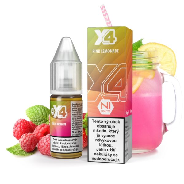 X4 Bar Juice Salt - Pink Lemonade (Rózsaszín limonádé) E-Liquid